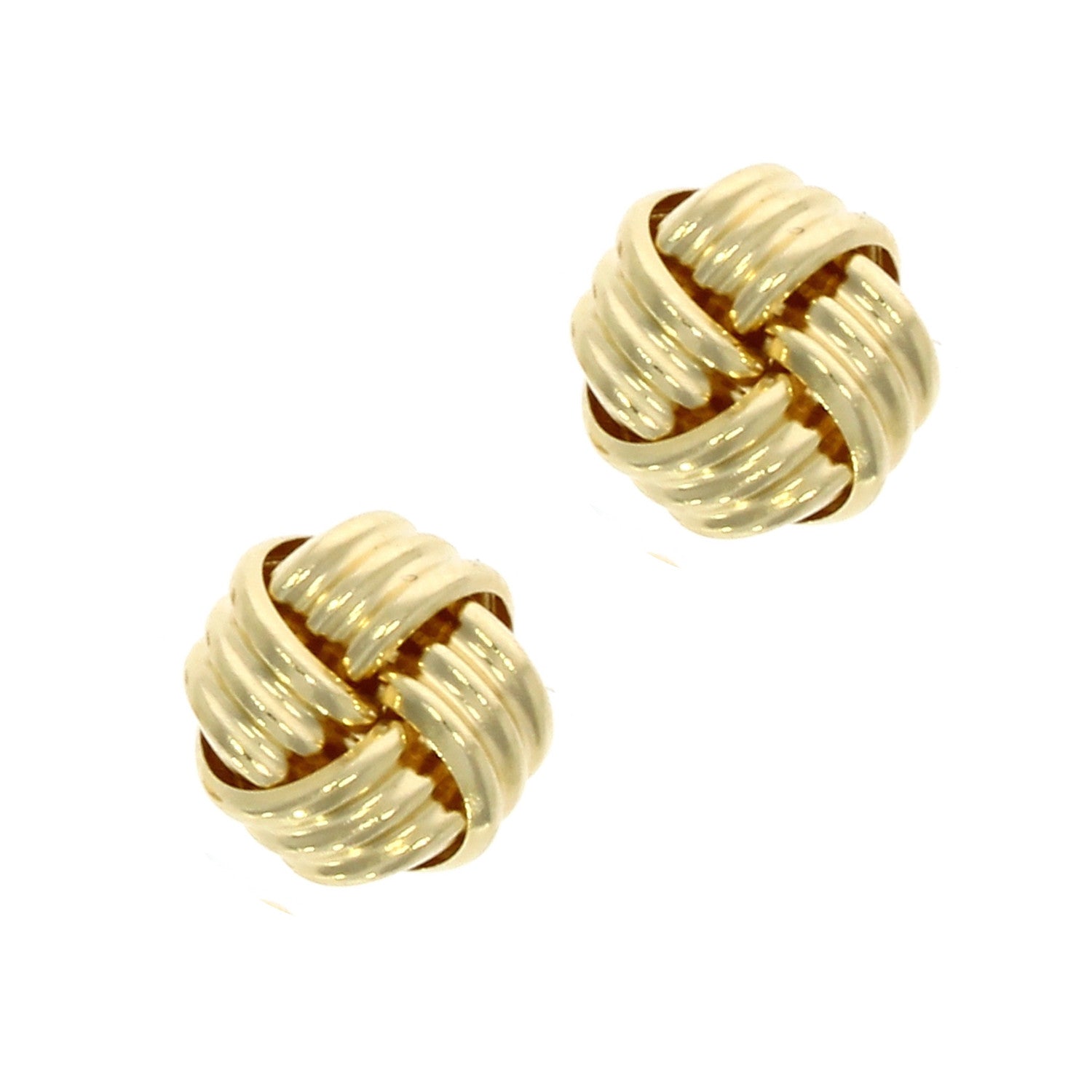 9ct Gold Ribbed Knot Earrings