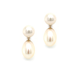 Fresh Water Cultured Pearl Drop Earring 9ct Gold