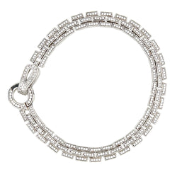 Sterling Silver CZ  Set Link Bracelet