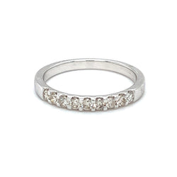 Diamond Eternity Ring 0.33ct Modern Square Claw 9ct White Gold