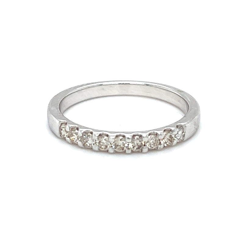 Diamond Eternity Ring 0.33ct Modern Square Claw 9ct White Gold