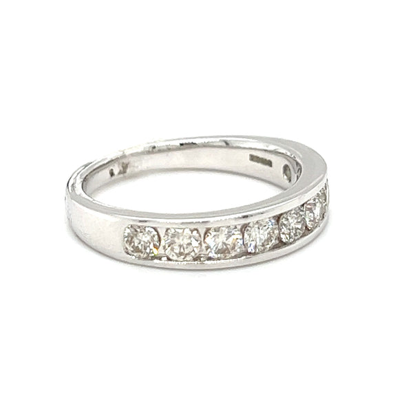Diamond Eternity Ring 1.00ct Channel Set 14ct White Gold side