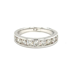 Diamond Eternity Ring 1.00ct Channel Set 14ct White Gold front