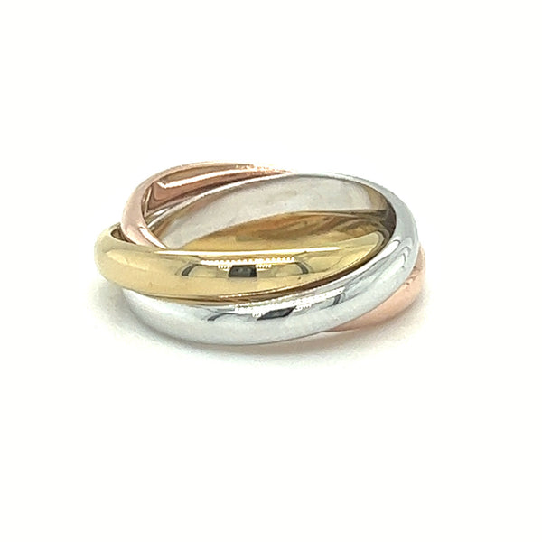 Sterling Silver Gold Plated Russian Ring