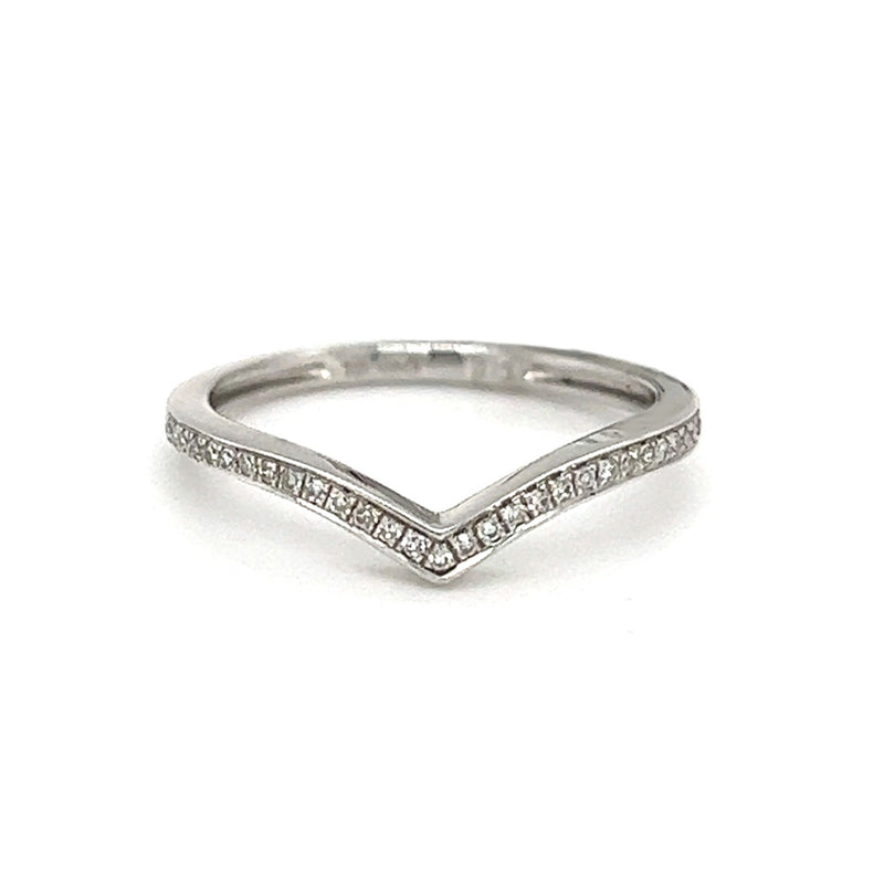 Diamond Shaped Eternity Ring 0.10ct Claw Set 9ct White Gold