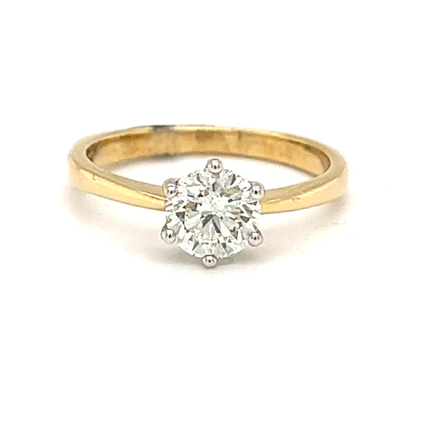 Solitaire Diamond Engagement Ring 1.00ct 18ct Yellow Gold fron