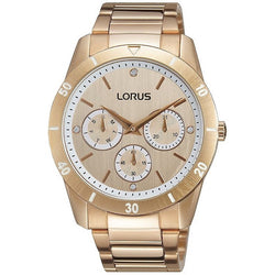 Lorus Ladies Just Sparkle Oversize Rose Tone Bracelet Watch RP696BX9