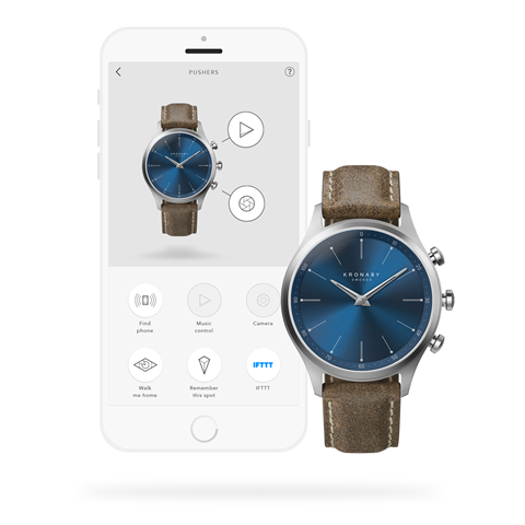 Kronaby Sekel 41mm Smart Hybrid Watch S3758/1 connected
