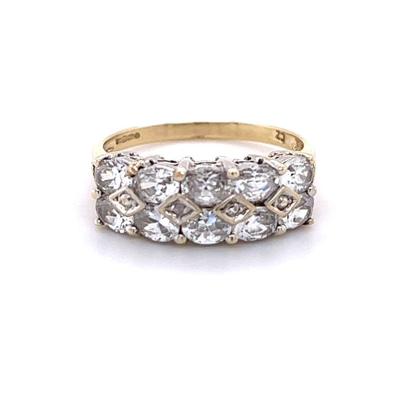Pre Owned Double Row CZ Ring