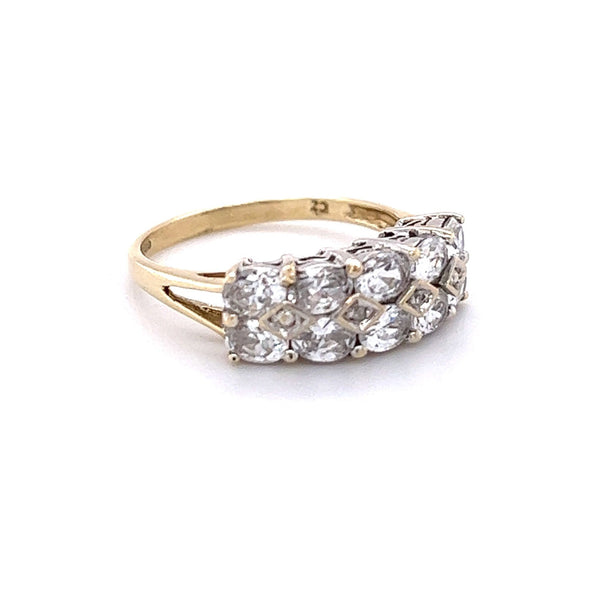 Pre Owned Double Row CZ Ring