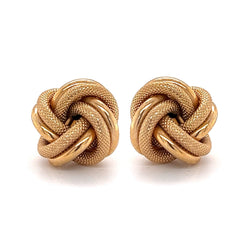 Pre Owned 9ct Large Knot Earrings