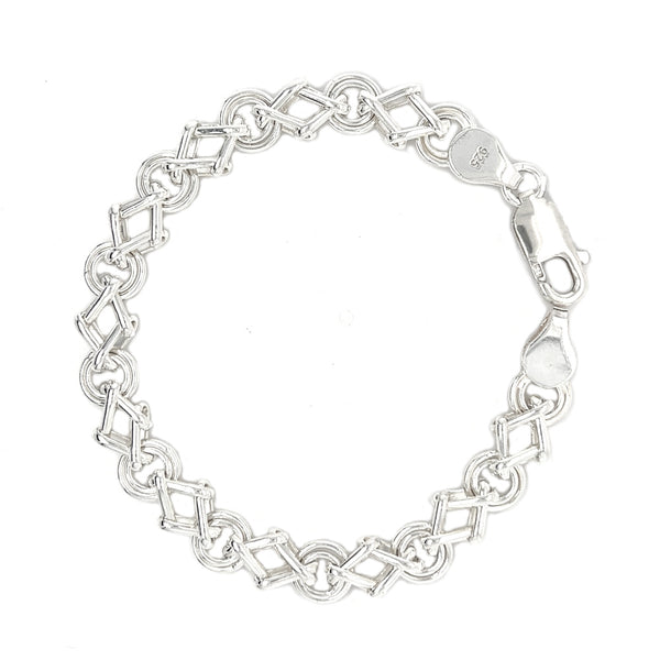 Sterling Silver Geometric Handmade Bracelet