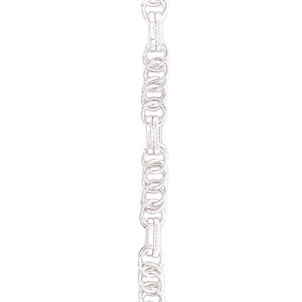 Sterling Silver Handmade Double Link Bracelet