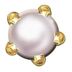 9ct Gold Created Pearl Ear Piercing Stud