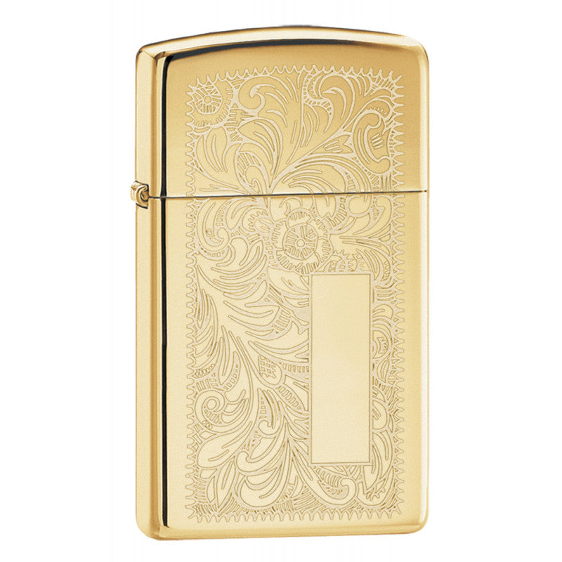 Zippo Slim Brass Venetian Lighter 1652b
