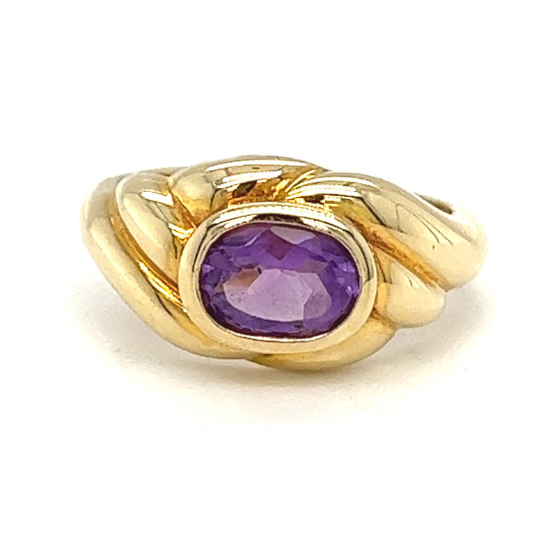 Oval Amethyst Ring 9ct Gold