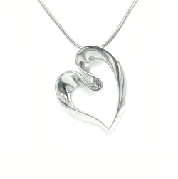 Sterling Silver Modern Heart Necklace TP6716