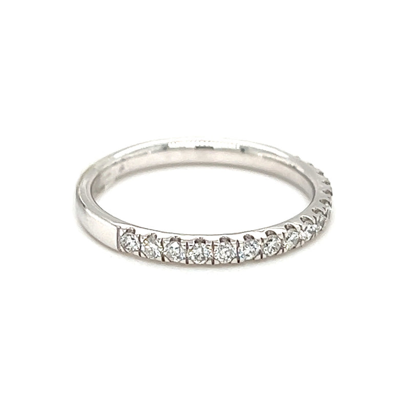 18ct White Gold Diamond 11 Stone Claw Set Eternity Ring 0.33ct