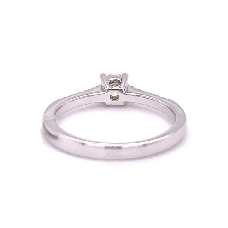 18ct White Gold Solitaire Diamond Engagement Ring 0.25ct rear