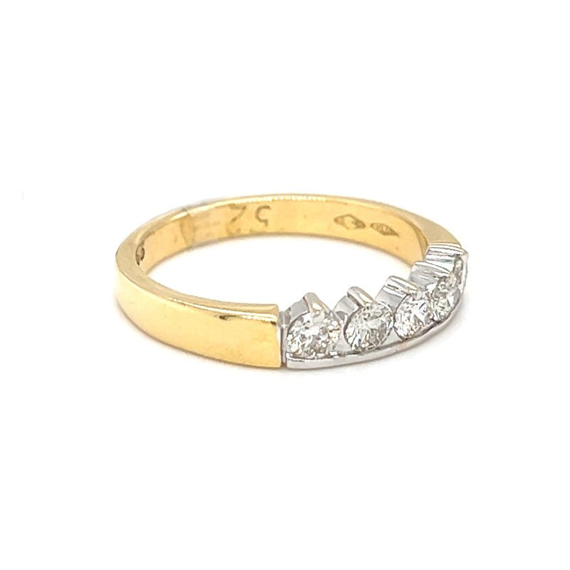 5 Stone Diamond Eternity Ring 18ct Gold 0.52ct side