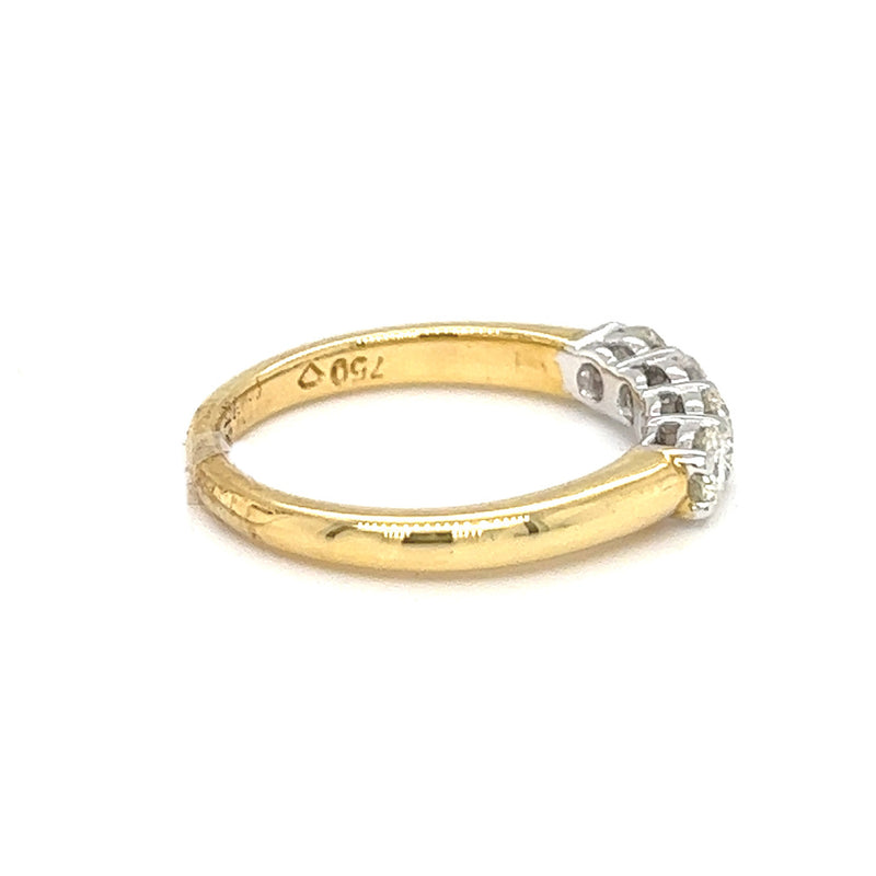 Diamond 4 Stone Eternity Ring 0.56ct 18ct Gold side