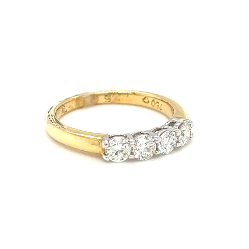 Diamond 4 Stone Eternity Ring 0.56ct 18ct Gold