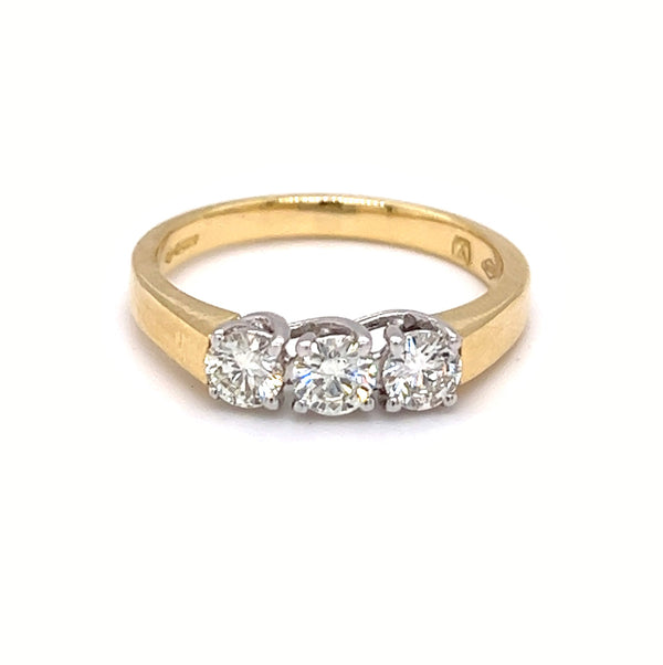 3 Stone Diamond Ring 0.63ct 18ct Gold