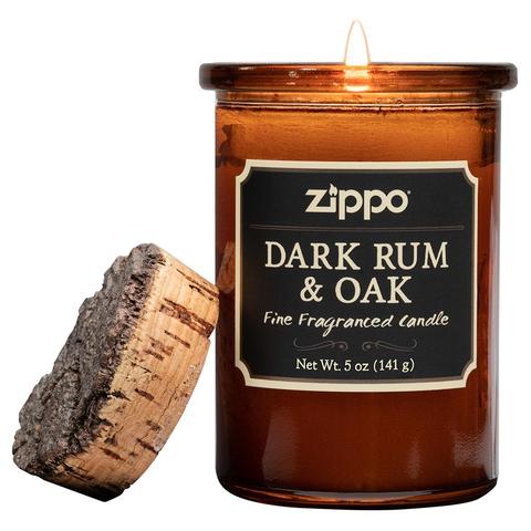 Zippo Spirit Candle - Dark Rum & Oak flame